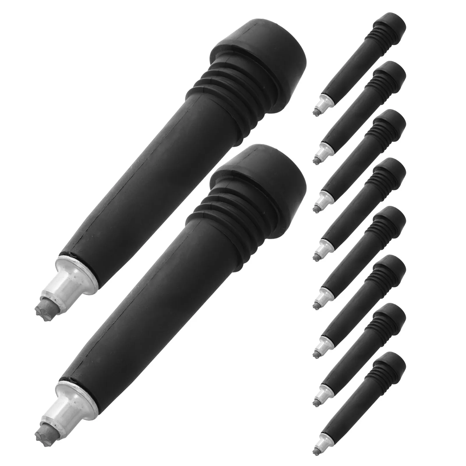 10Pcs Carbide Trekking Pole Tips Replacement Universal Hiking Stick Tips Shock Absorbing Walking Pole Accessories for Slippery