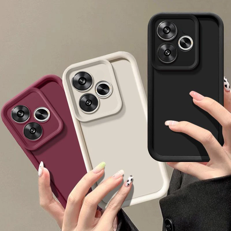 Poco M6 Plus Hülle für Xiaomi Poco M6 Plus 5G Dicke, matte, stoßfeste, weiche Schutzhülle