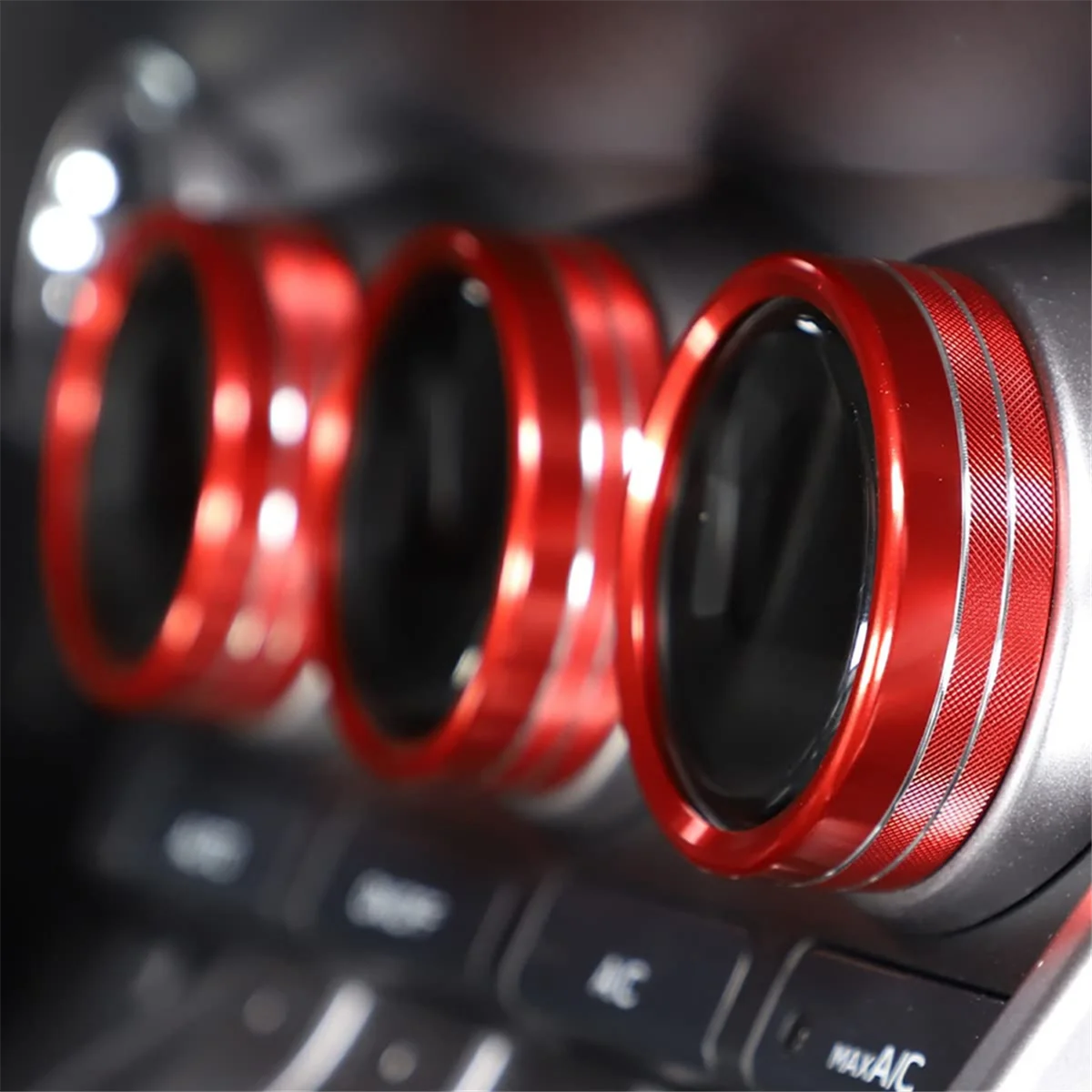 مقابض تكييف هواء السيارة ، زخارف حلقة التبديل ، إكسسوارات داخلية ، حمراء ، سوبارو برز ، تويوتا 86 ، شو ،