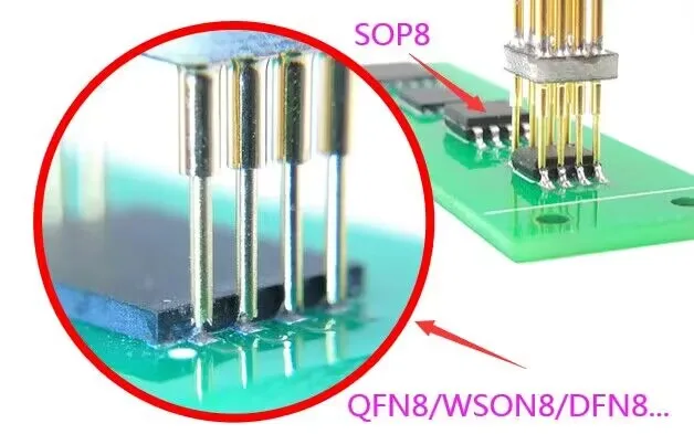 150mil Clip SOIC8 SOP8 Test  For EEPROM 93CXX/25CXX/24CXX circuit programming USB Programmer TL866 RT809F RT809H CH341A