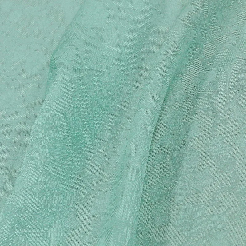 19 Mu silk jacquard perforated flower rose fabric New Hanfu Cheongsam