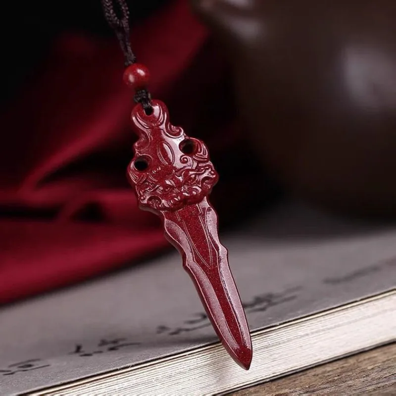 

Кулон из необработанной киновари, изысканный кулон унисекс в этническом стиле