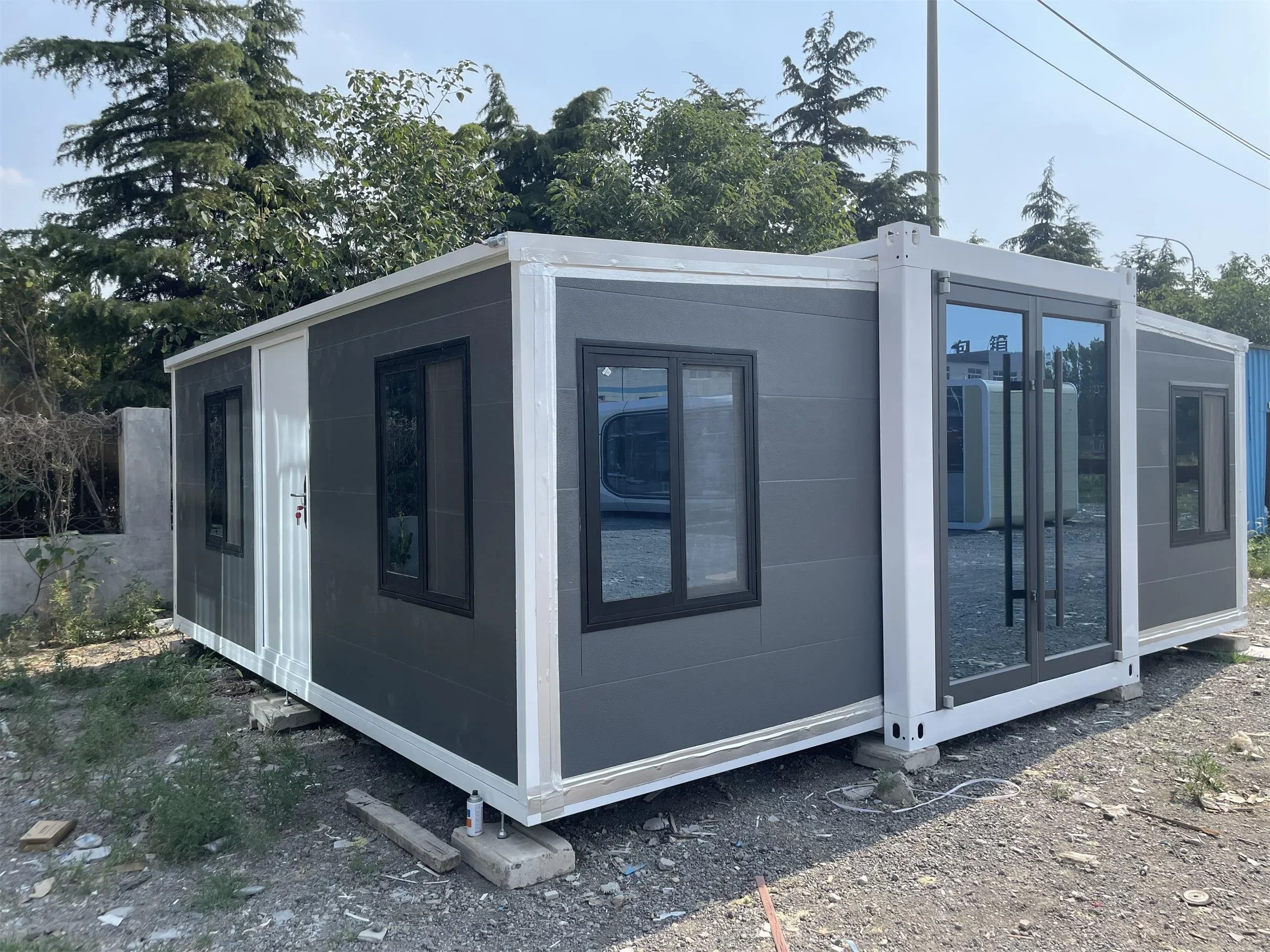 Quick Assembly Expandable Container House Twin Wing Folding Room with  Tiny Home Prefab Features