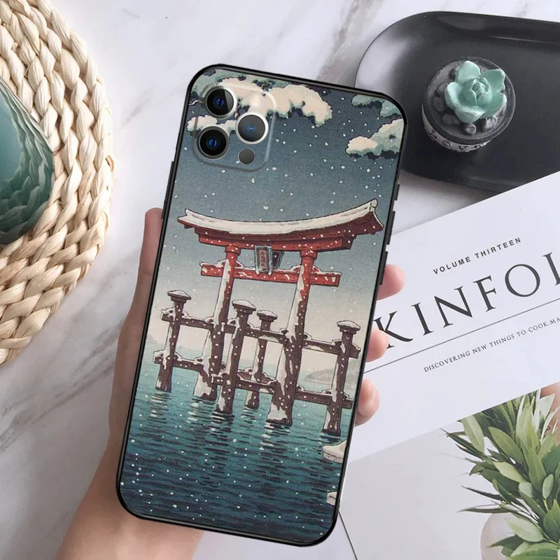 Ukiyo-e Japanese Art Phone Case For iPhone 16 15 14 13 12 11 Pro Max 12 13 Mini 7 8 16 Plus X XR XS Max Cover