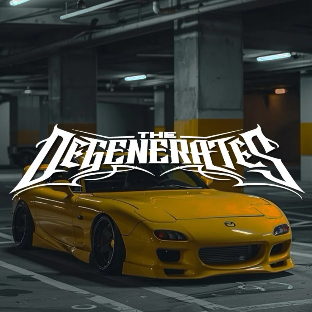 

1 шт. Водонепроницаемая виниловая наклейка-баннер THE DEGENERATES JDM Sport Decor для лобового стекла автомобиля, грузовика, кузова