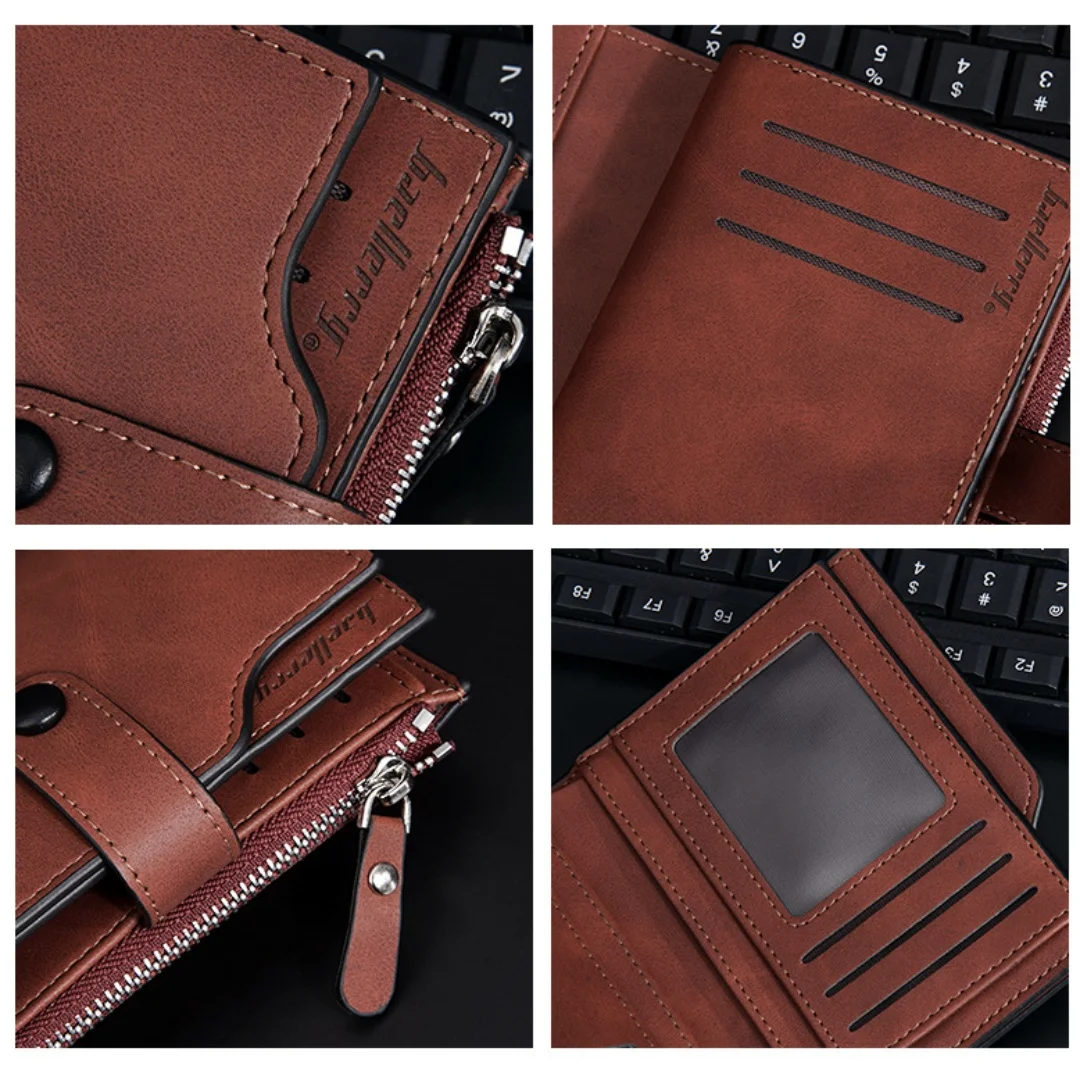 Men'S Wallet Slim Wallet Leather Wallet Credit Card Holder