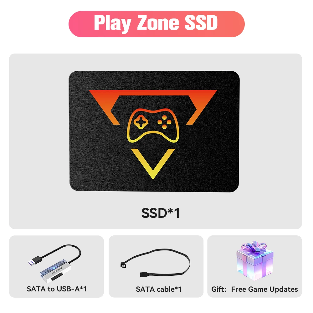 その他 PLAYZONE SSD 2TB Playzone-外付けSSDハードドライブ,ポータブルゲームエミュレーター