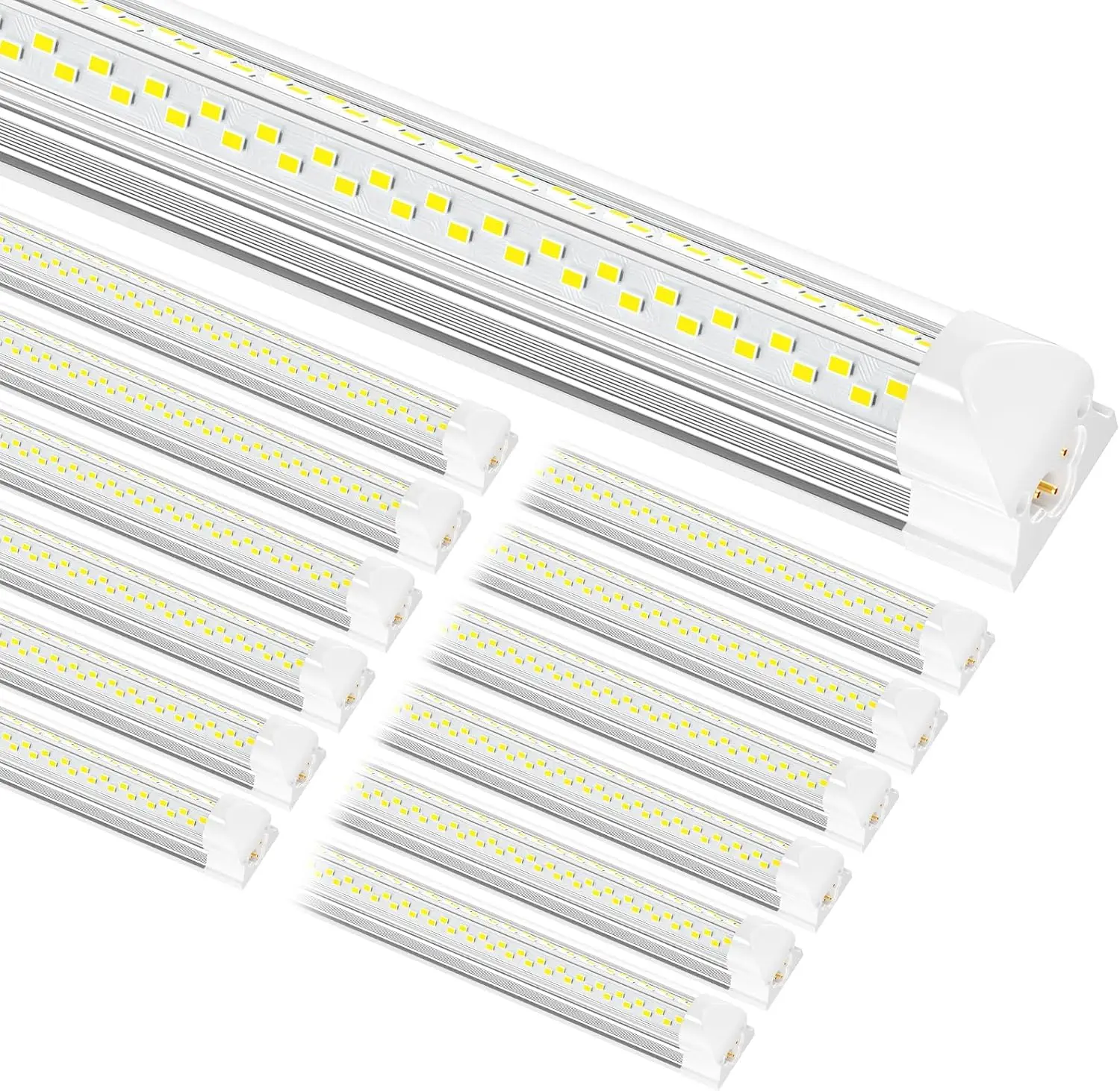 LED Shop Light, 8' 100W 15000lm 6000K (12 Pack), 8 Foot Linkable led Shop Lights  for Garage Workshop, T8 L