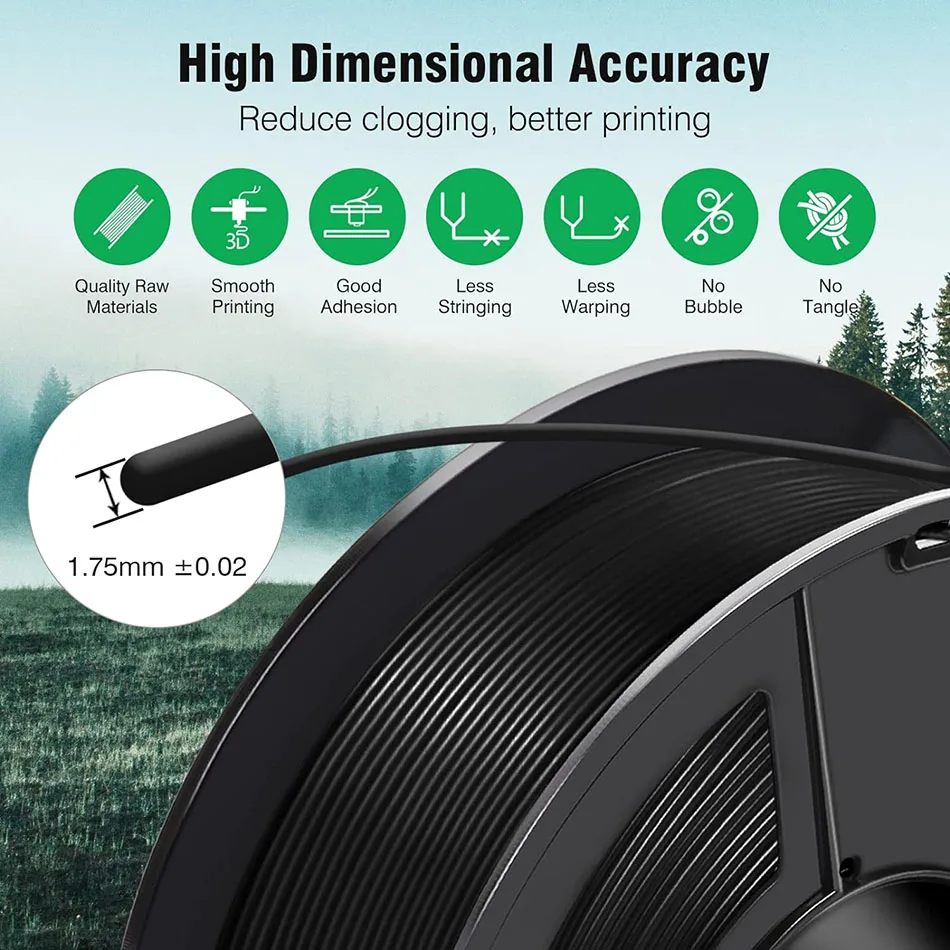 Filament do drukarki 3D JAYO ASA 1.75mm/5 rolek, odporny na ciepło i warunki atmosferyczne, materiał do druku 3D ASA — zdjęcie produktu 4