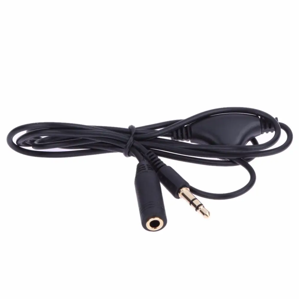 Electronics Earphone Accessories Headphone Extension Cord Cable Stereo Audio Adaptor Earphone In Line Volume Control Cable