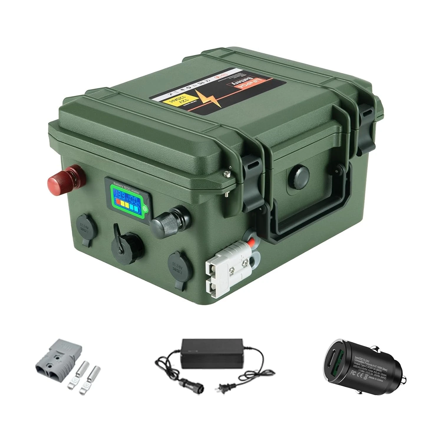 

12V 120Ah LiFePO4 Battery,Marine Battery Built-in 100A BMS 1536Wh,8000+ Deep Cycle Lithium Batteries 12V, Customized