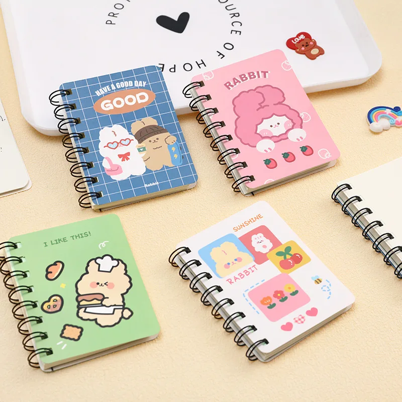 Mini 3 Ring Binder Notebook Diary Journal Kawaii Korean Stationery Notebook and Journal Scrapbooking Cute Office School Supplies