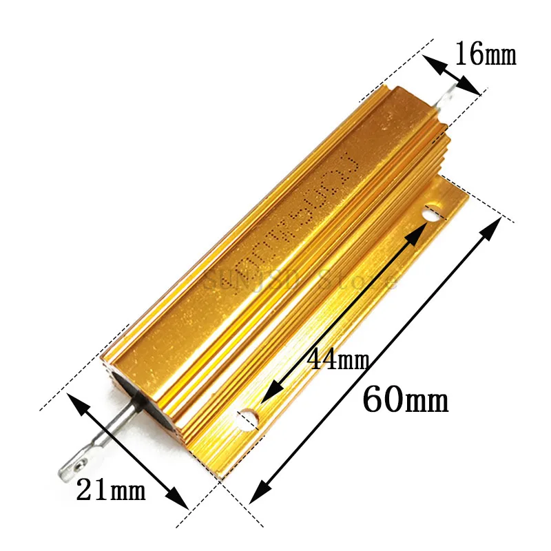 NEW Aluminum Power Metal Shell Case Wirewound Resistor 25W 50W 100W 9.1R 10R 12R 15R 16R 18R 20RJ 22R 24R Ohm RX24 Resistance