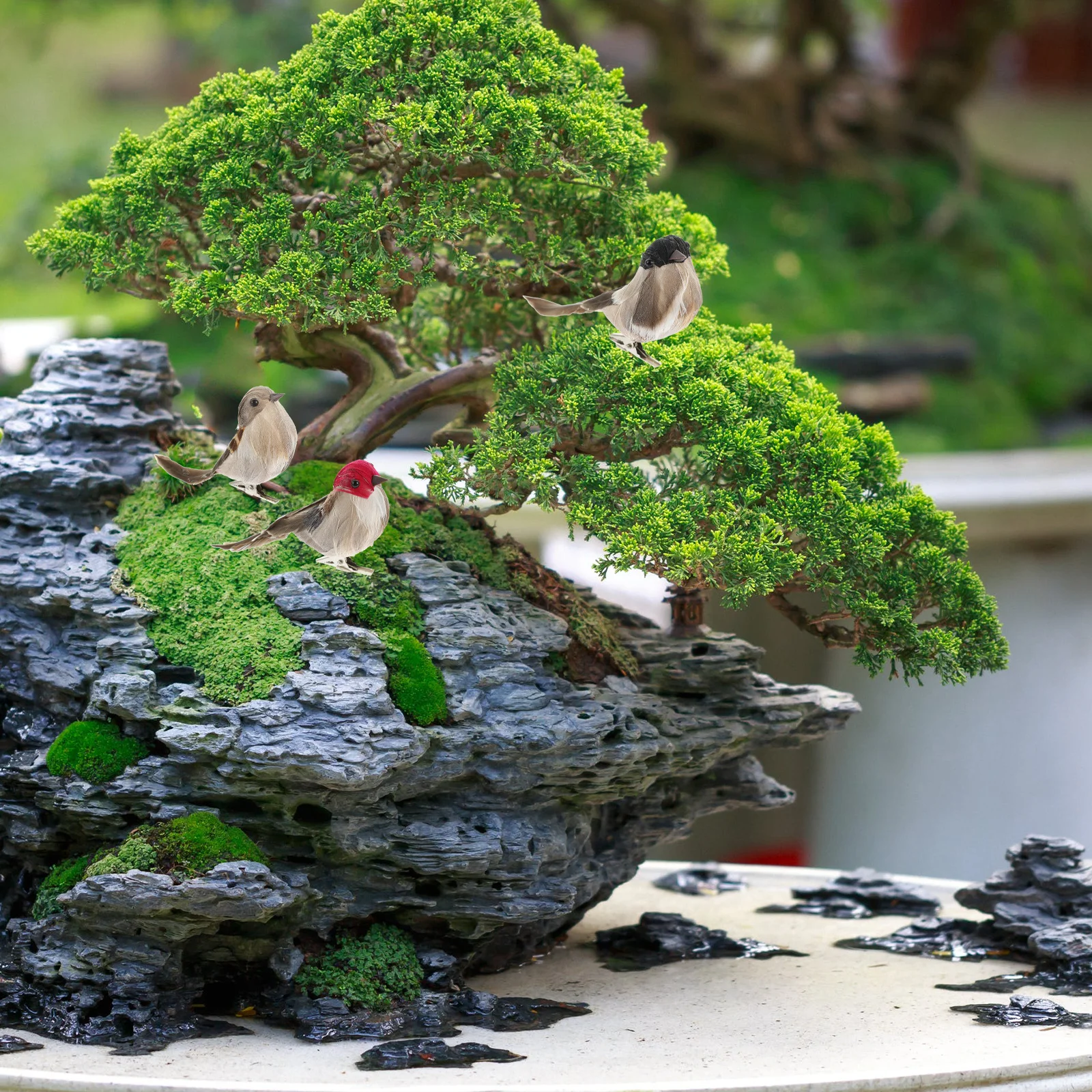 Adorno de pájaro Artificial colorido, mano de obra exquisita, decoración del hogar y jardín, proyectos artesanales con Clip de Metal, artesanías de pájaros artificiales