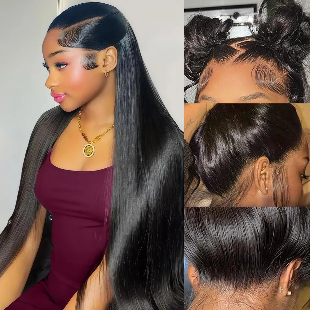 

Invisi Strap 360 Full Lace Front Human Hair Wigs Pre Plucked 5x5 HD Lace Closure Black glueless Wig Human Hair Ready To Wear