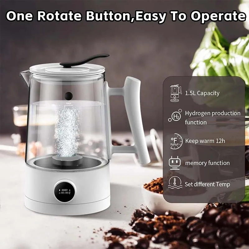 1.5 L Large Capacity  Generator Water Kettle Titanium Quality Water Filter SPE PEM Tech  Rich Water Pitcher