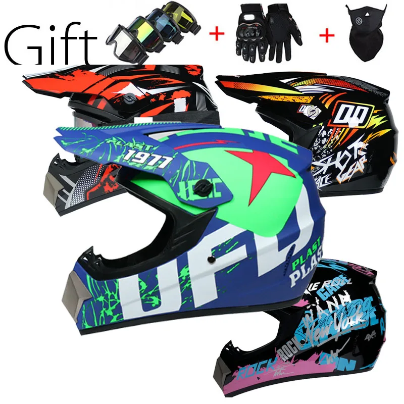 

Motorcycle Off-road Helmet Bike Downhill AM DH Cross Helmet Capacete Motocross Casco Send 3 Gift Man Children Motocross