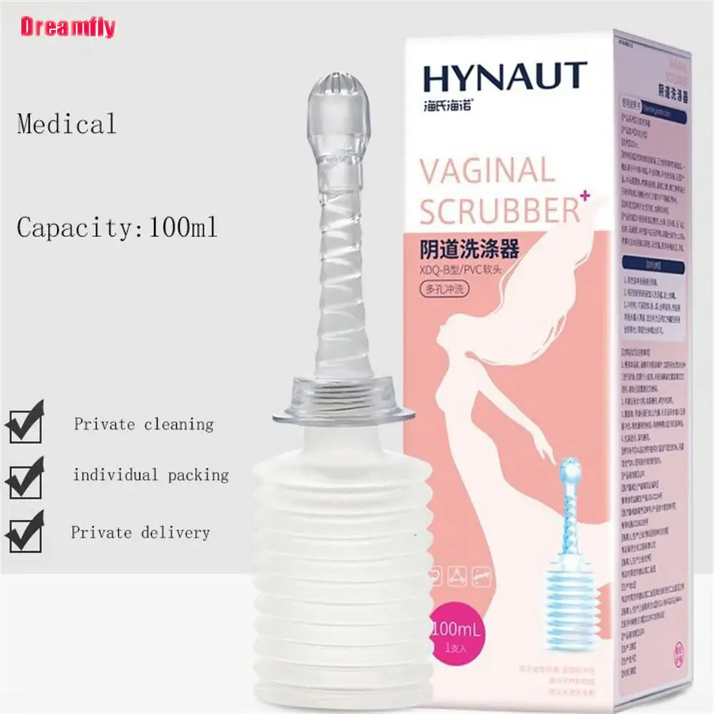 

100ml Reusable Medical Vaginal Irrigator Retractable Vagina Anal Douche Feminine Hygiene Enema Cleaner PVC Rectal Syringe