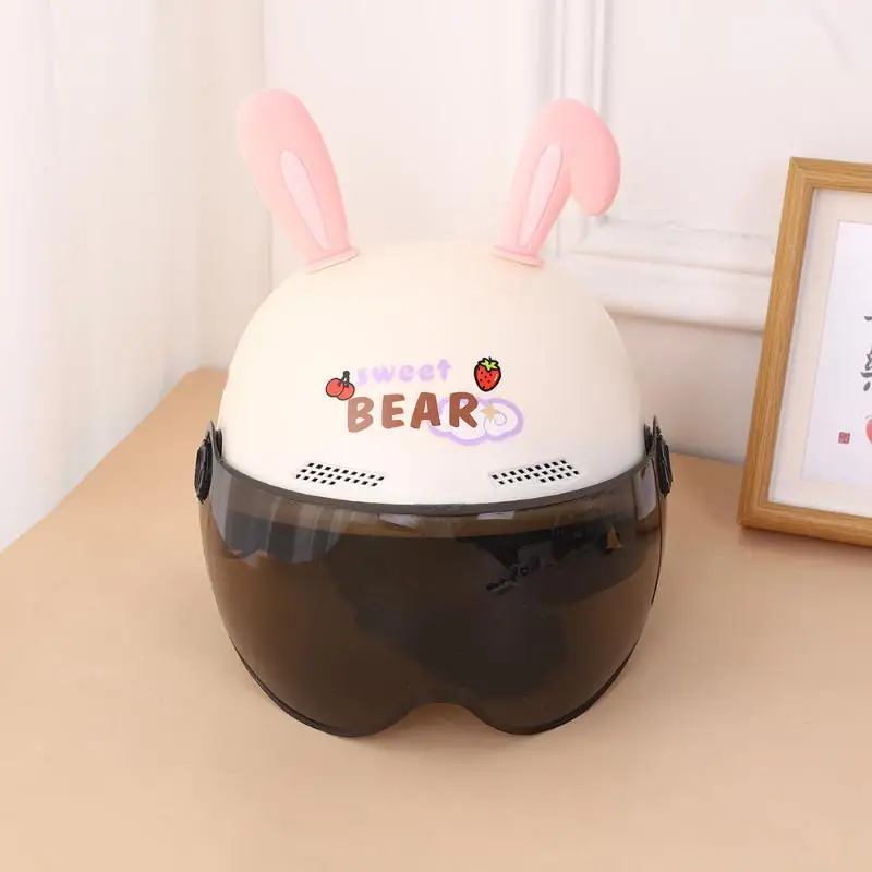 1 Pair Cute Rabbit Ears Motorcycle Helmet Waterproof Motocross Full Face Off Road Helmet Accessories Sticker Auto Styling