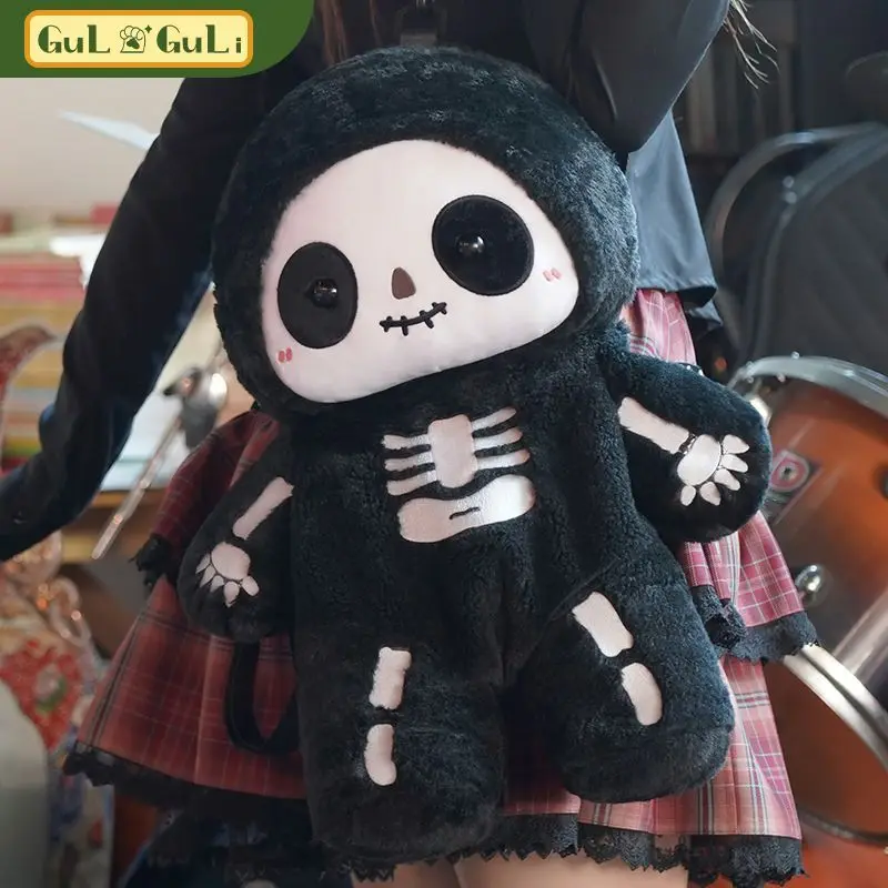 

Милый маленький череп, плюшевая кукла, рюкзак, светящаяся модель Лолиты, Хэллоуин, готический стиль, чтобы отправить друзьям, подарок, игрушка, плюшевая игрушка на Рождество