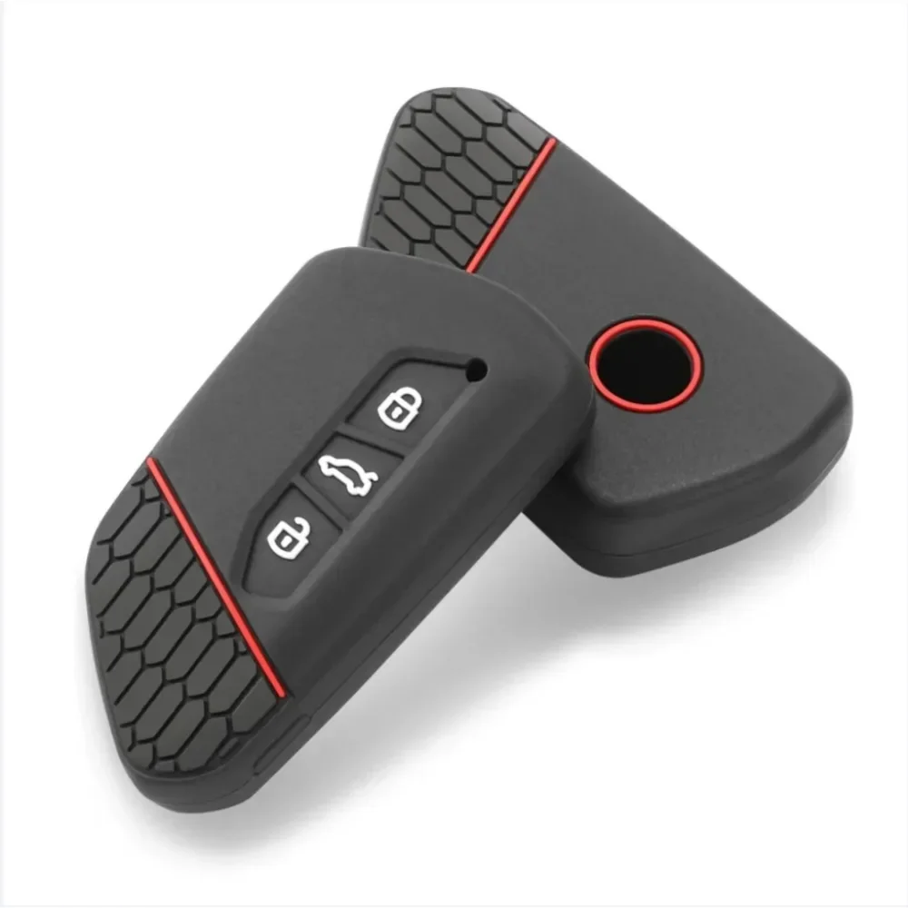 غطاء حافظة مفاتيح السيارة الجديد لسيارة VW Volkswagen/Golf 8 MK8 ID.3 ID.4 /Cupra/Skoda/Octavia A8/SEAT/Leon MK4 2020 2021/Formentor/Tarraco #5