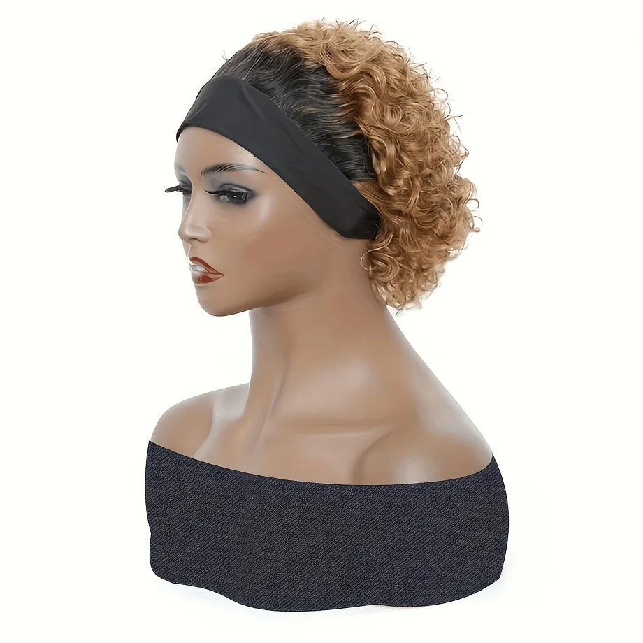 Water Wave Short Curly Pixie Cut Headband Wig