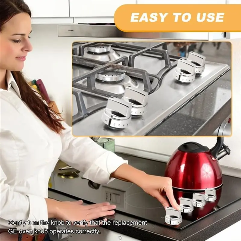 B43C Replacement Knobs Surface Burner Control Knobs Compatible For GE Range Cooktop Oven Knob Adora JGB700SEJ4S Stove