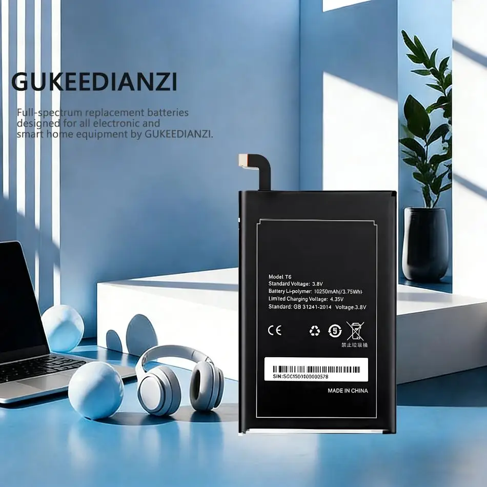 

Аккумулятор для мобильного телефона 6250 мАч для Homtom HT6, Oukitel K6000 Pro, Ulefone Power, Doogee T6