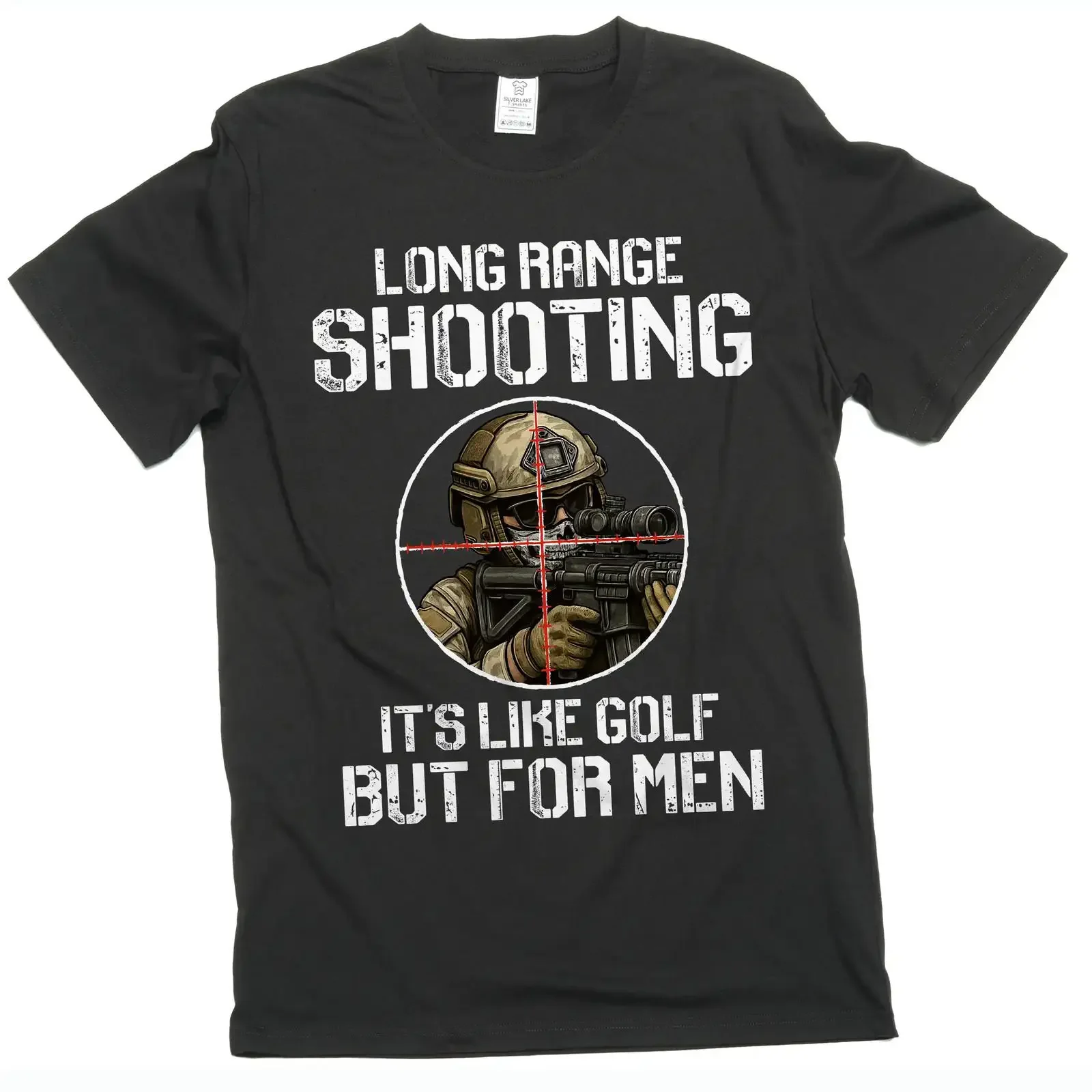 Men's Shooting Range T shirt Funny Humor Humorous Pro Gun Ar 15 vintage Washed graphic Soft fashion Comfortable homme Versatile