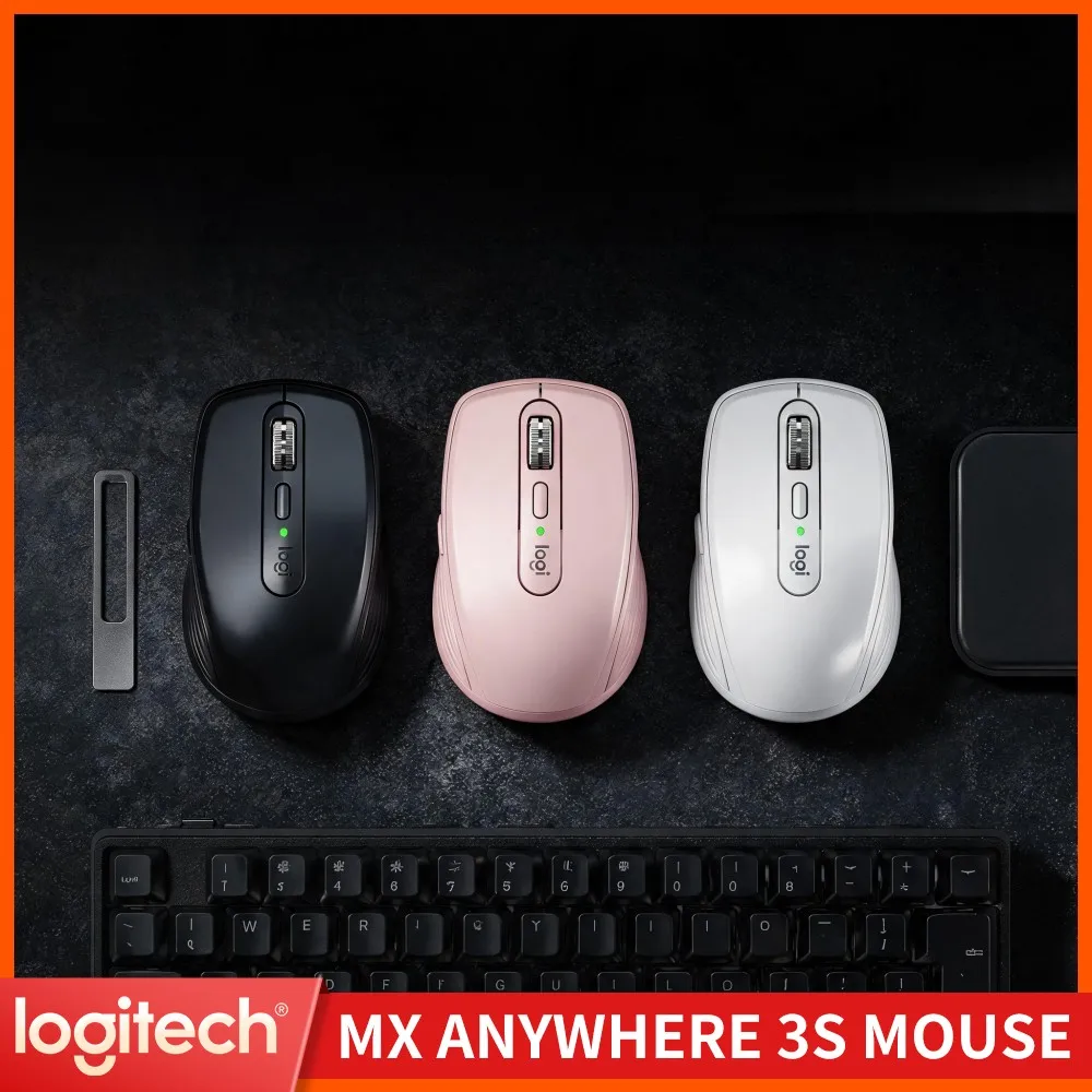 Wireless MX Anywhere 3S - 8000 DPI, Hyper-Scroll Wheel, Anti-Slip Grip, Perfect for Pet Exhibition Trip Business Travel Pack