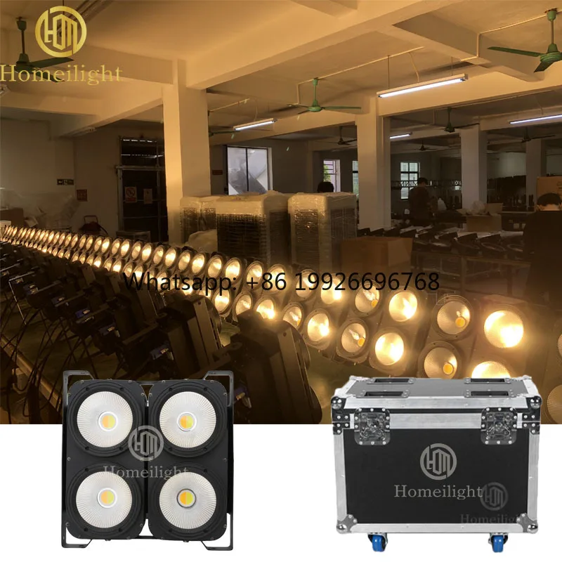 

Оптовая продажа: Светодиодный сценический прожектор для помещений и улицы, 4*100 Вт, COB, теплый/холодный белый свет, LED Blinder Light