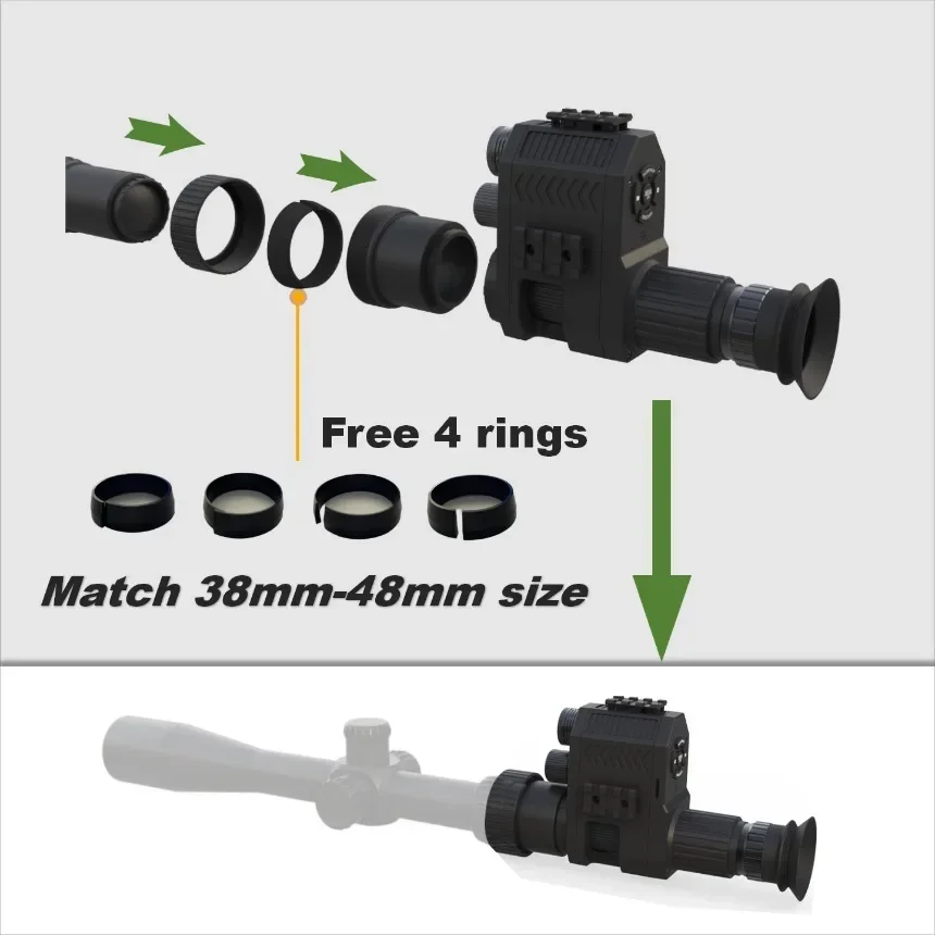 New Night Vision Infared Rifle Scope Megaorei NK007 New Upgrad Laser  HD 1080P X1-X4 Zoom Monocular Night Vision  Riflescop