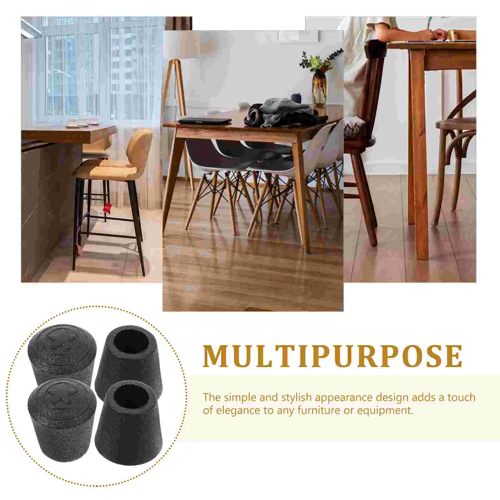 8 Pcs Anti Slip Chair Foot Covers Furniture Legs Protectors Rubber Table Leg Covers Ladder Feet Pad Floor Protectors For Floors image 5