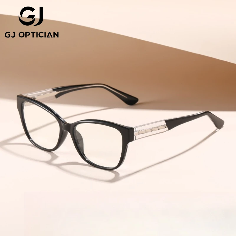 

GJ OPTICIAN Butterfly Blue Light Blocking Reading Glasses Women High Quality Anti-Reflective Customized Optical Eyeglasses Frame
