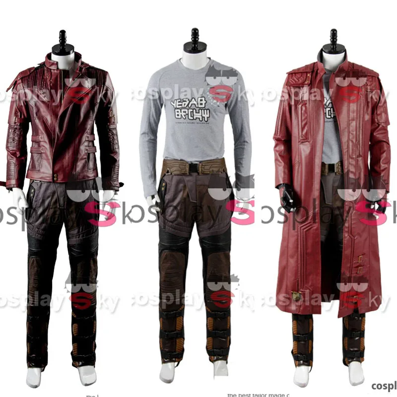 Star Lord Cosplay Costume Outfits, Coat Shirt and Pants for Adults Men, Male Boy Movie RolePlay, Halloween Carnival Party, Disguise imbibé