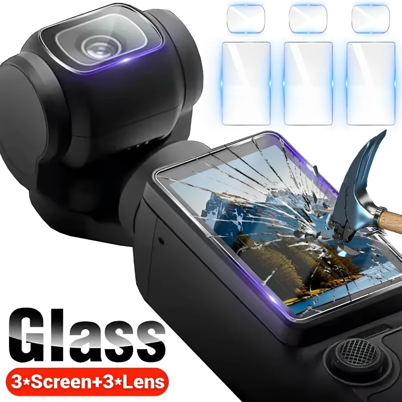 

For DJI OSMO Pocket 3 Tempered Glass Film Screen Protector Hardness Anti-Scratch Lens Camera Film for DJI Pocket 3 Camera Films