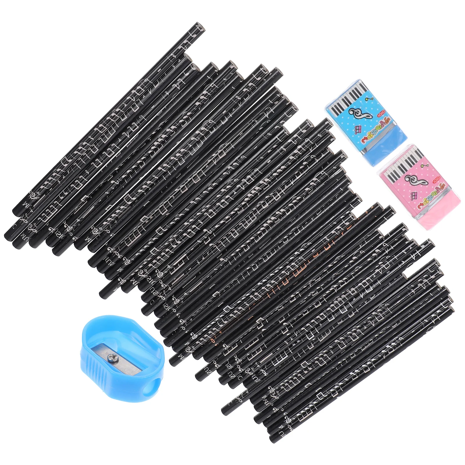 Cute Pencils Musical Note Stationary for Kids School Supplies Birthday Students Use Sharpeners