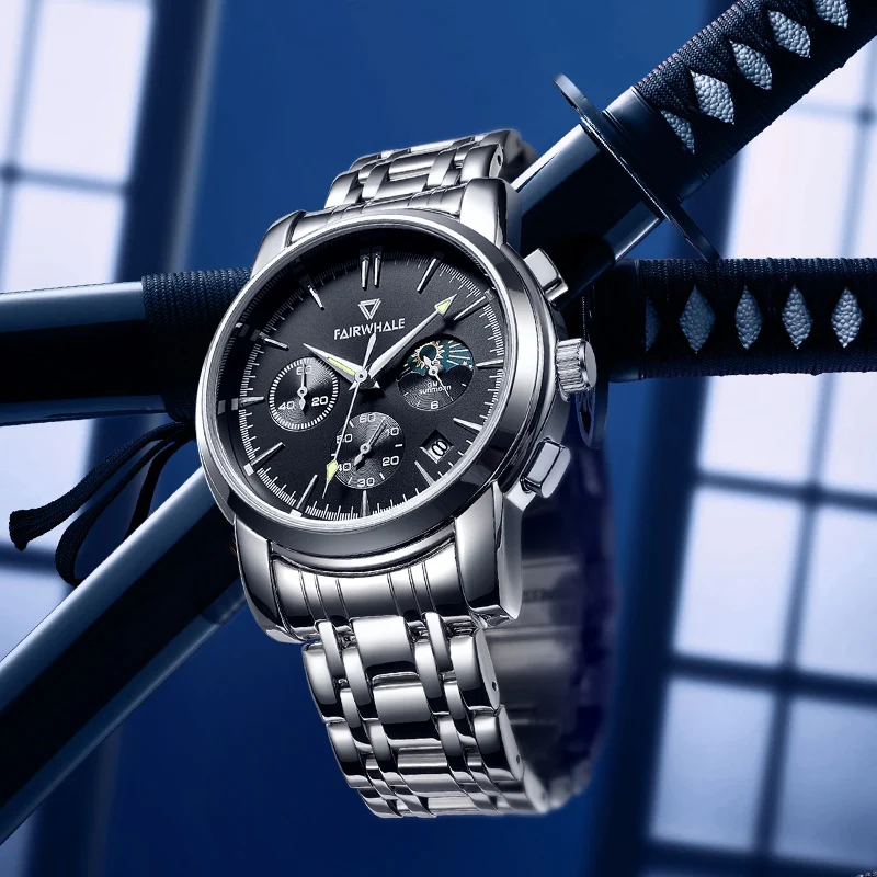 

Mark Fairwhale 5630 Fashion Luxury Men Watches Stainless Steel Sport Casual Wristwatch Waterproof Quartz Watches For Men