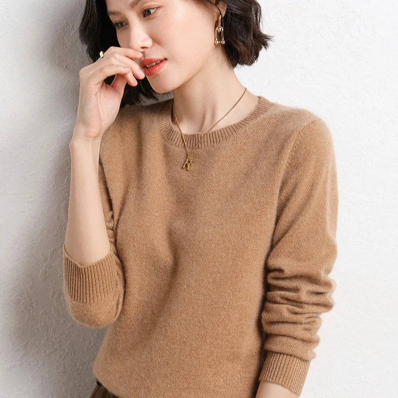 New 2022 Cashmere Sweater Women Long sleeve Pullover Women sweater Loose Version Knitted Tops