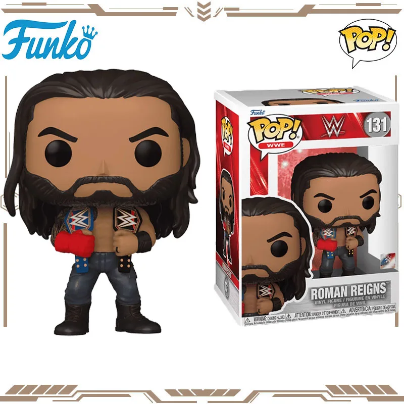 

Funko POP, оригинальные фигурки WWE Roman Reigns 131, игрушки для мальчиков и девочек, подарок, Коллекционная модель, украшения