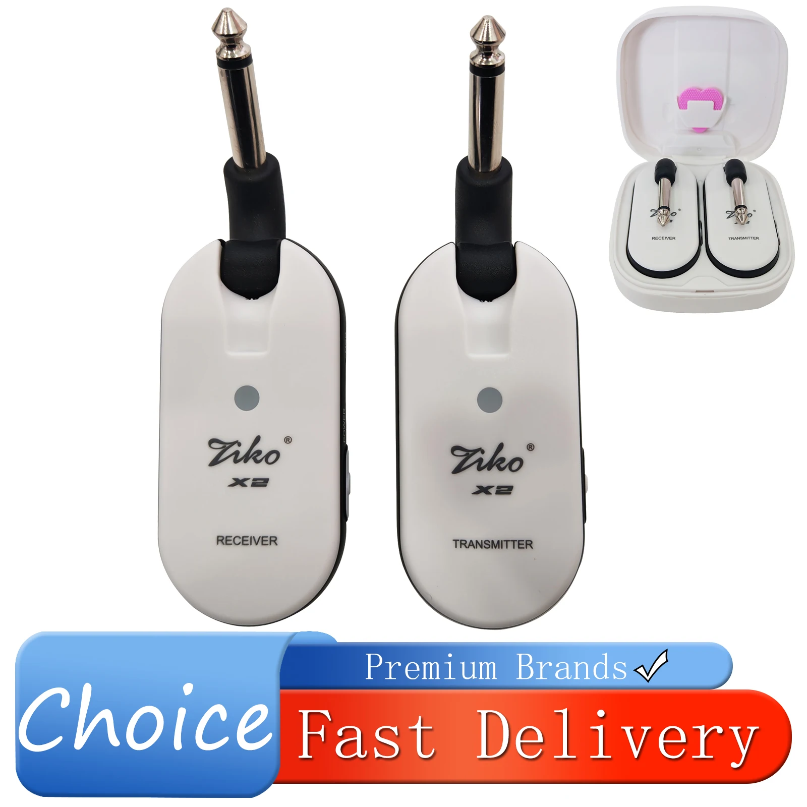 

ZIKO X2 Wireless Transmission System 5.8GHz Guitar Audio Transceiver Automatic Charging Case For Electric Guitar Bass Violin