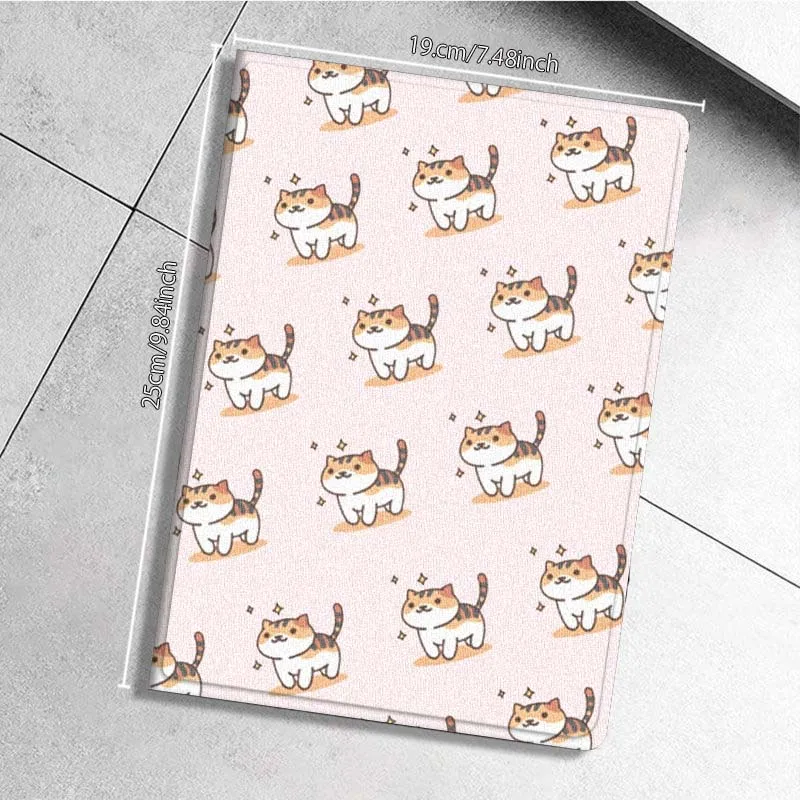 Etui na tablet z motywem kota, uroczy wzór, do iPad Pro Air Mini 2 3 4 5 6 7 7. generacji 8. generacji 9. generacji 10. generacji 11. generacji 10.2 9.7 10.5 10.9 11 13 cali