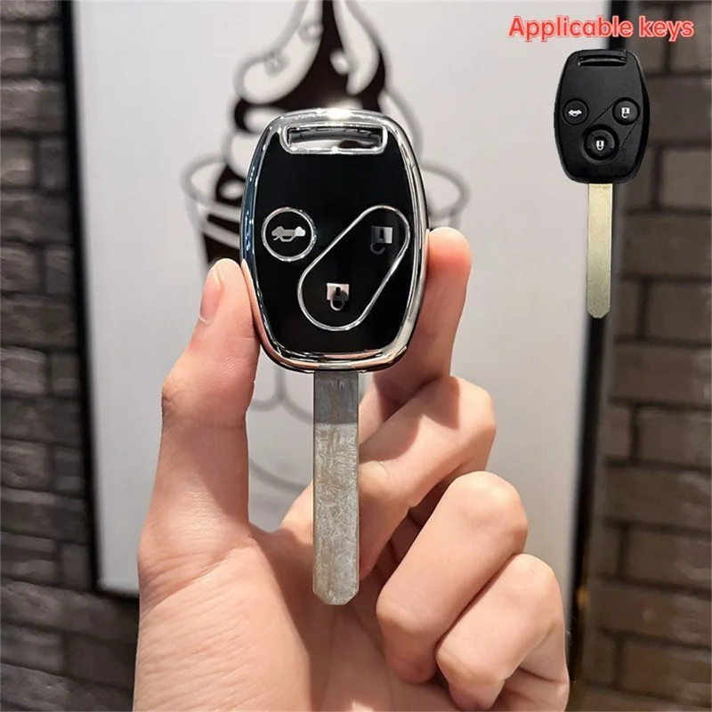 TPU Car Key Case Cover Fit for Honda Accord Civic CR-V Pilot Insight Ridgeline Keyless Auto Accessories