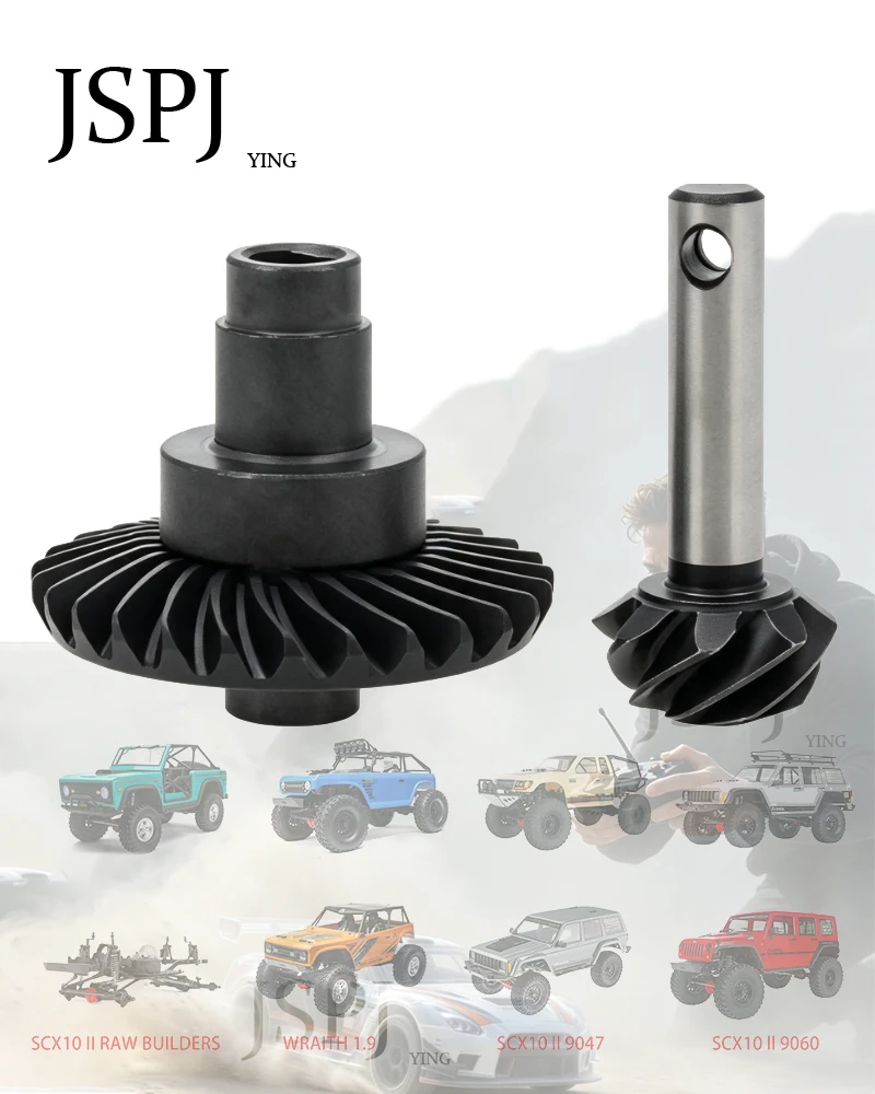 Heavy Duty Steel Bevel Helical Axle Gears 8T/24T 8T/27T 8T/30T Forward 8T/30T Reverse Fit Axial SCX10 II 90046 90047 AR44 AR45