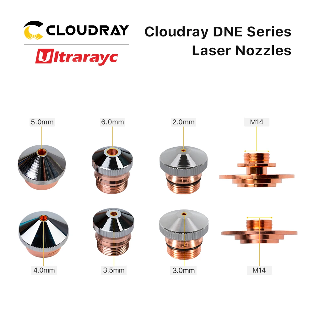 Ultrarayc DNE nosel Laser Conusmables Dia.15mm 17mm H15 M12 nozel lapisan ganda tunggal krom untuk mesin pemotong serat