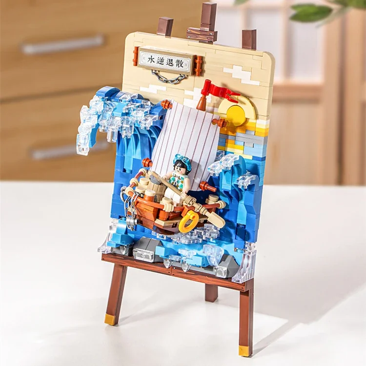 

LOZ small particle building blocks new toy easel office desktop display gift