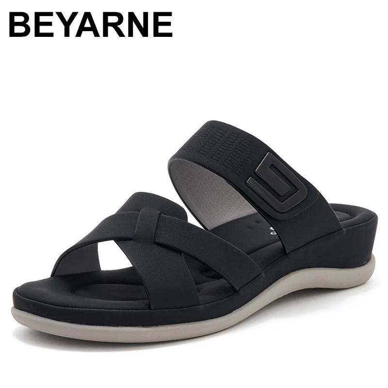 

Summer Thick-Soled Slippers For Women Casual And Comfortable Large Size Simple And Versatile Slippers Free To Exercise