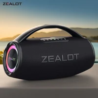 ZEALOT-S97 Altavoz Bluetooth de 80W Potente altavoz inalámbrico con mango portátil, para fiesta, camping, luz colorida RGB