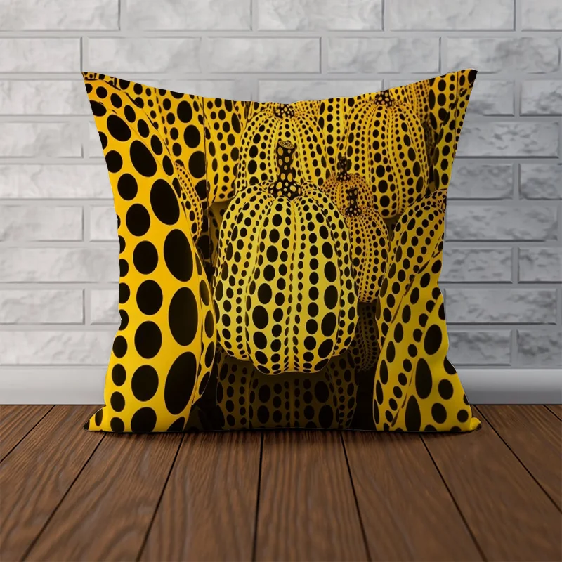 Decorative Cushion Covers for Bed Pillows Yayoi Kusama Abstract Art Pumpkin Couple Pillow Pillowcases 40x40 Cushion Cover 45*45