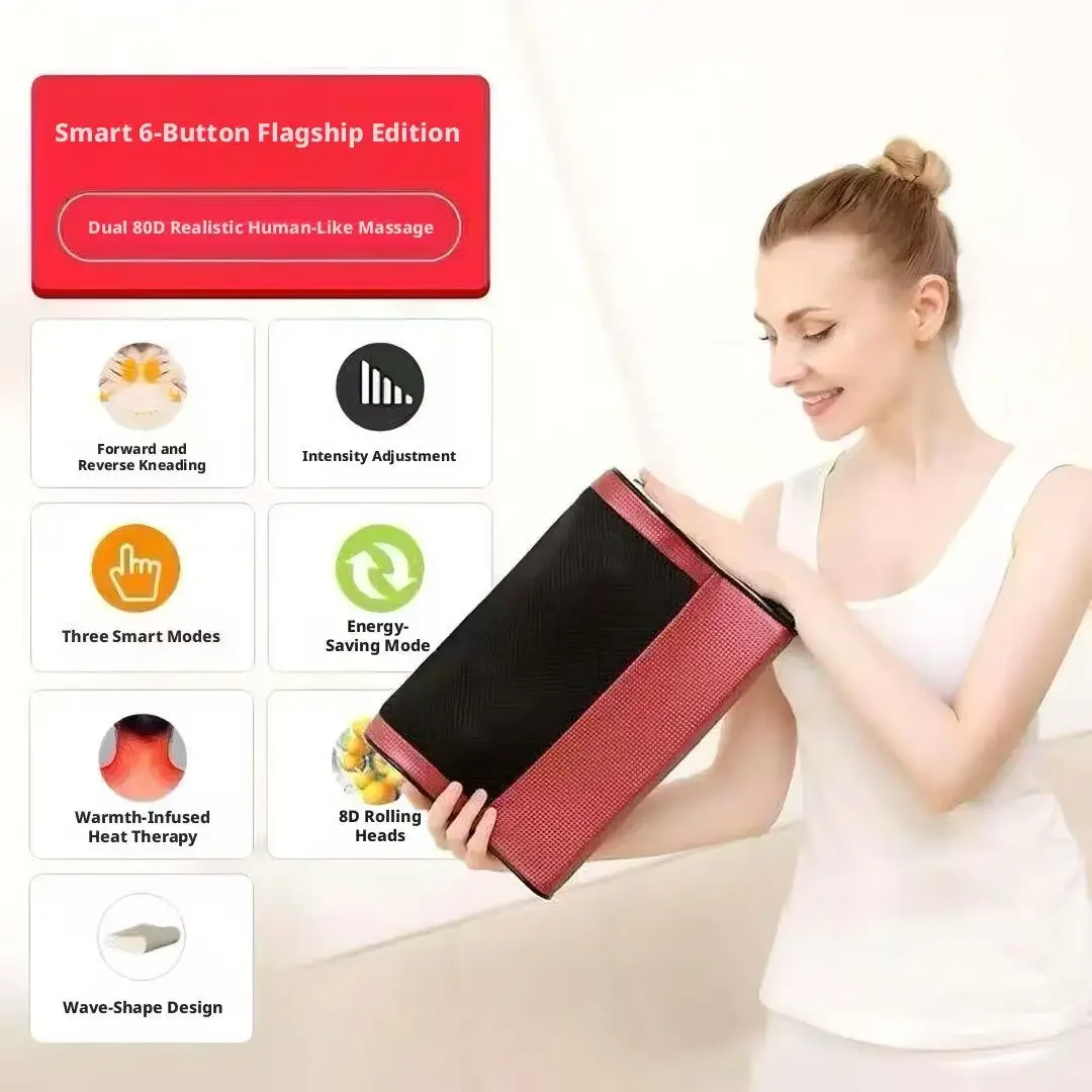 

Многофункциональная массажная подушка с инфракрасным подогревом, горячим компрессом и глубоким разминанием для всего тела: шеи, спины, поясницы. Домашний массажер для шейного отдела.